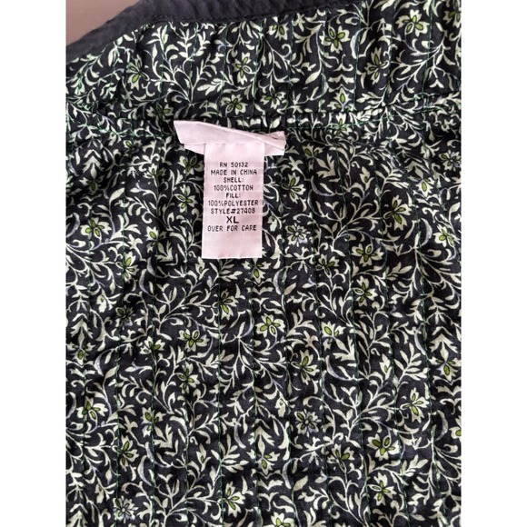 BonWorth Women's XL Quilted Jacket Floral Patchwork Cotton Lightweight Cozy - Picture 5 of 7